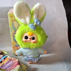 Baby Three Macaron Cute Bunny Plush (Baby Three, Confirmed Green Bunny